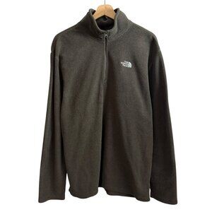 The North Face Mens 1/4 Zip Pullover Micro Fleece Brown Large AJGW Outdoors